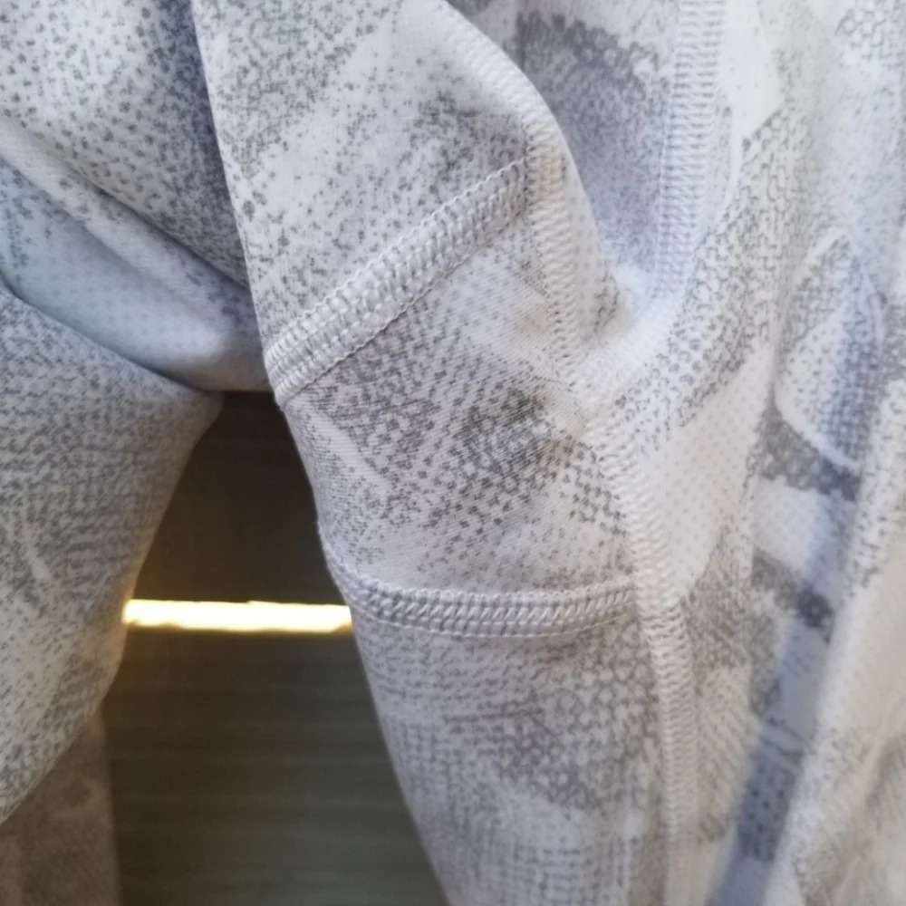 Lululemon Train Times 7/8 Mesh Leggings Jasmine White Sz 6